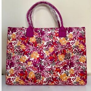 💐 NWT! Trina Turk Extra Large Weekender Travel Tote Bag